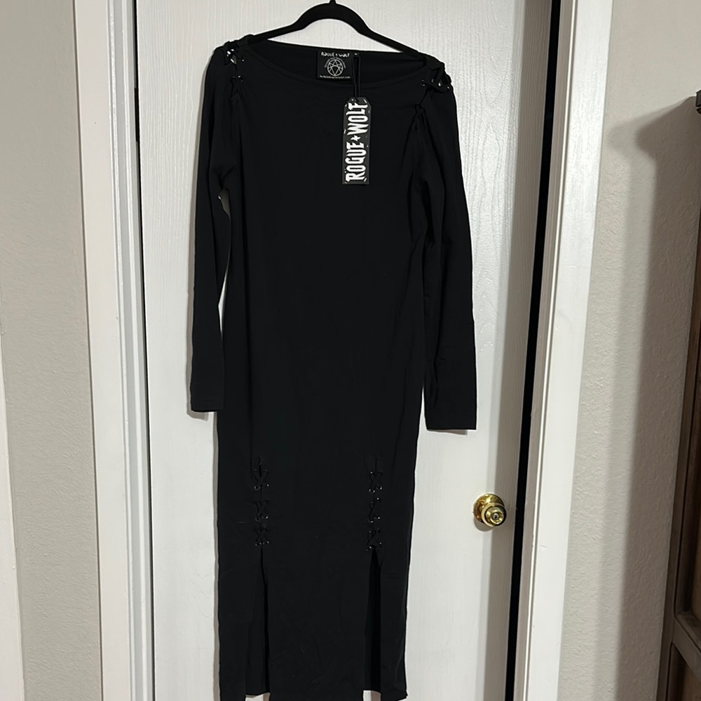 Rogue wolf XL NWT Black Long Sleeve Dress